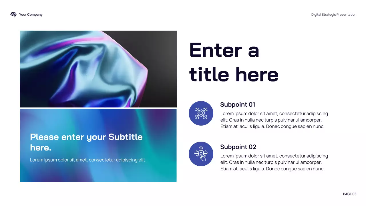 blue modern typography presentation