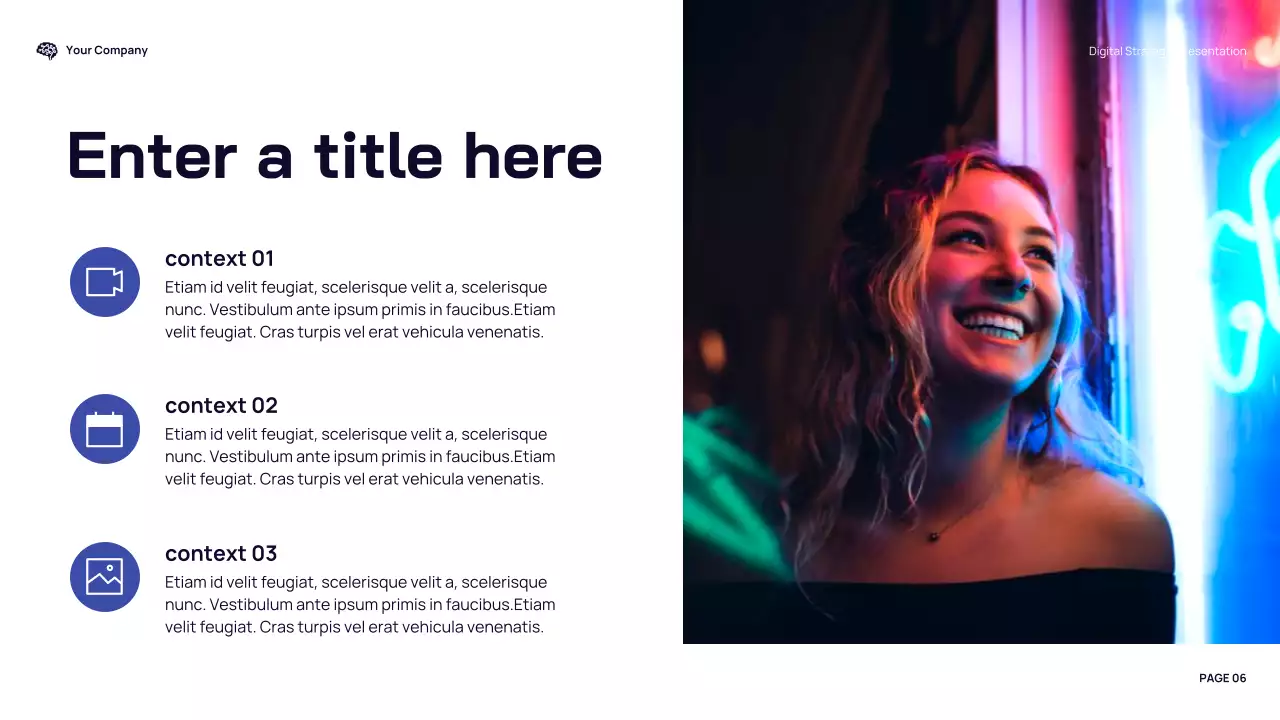 blue modern typography presentation