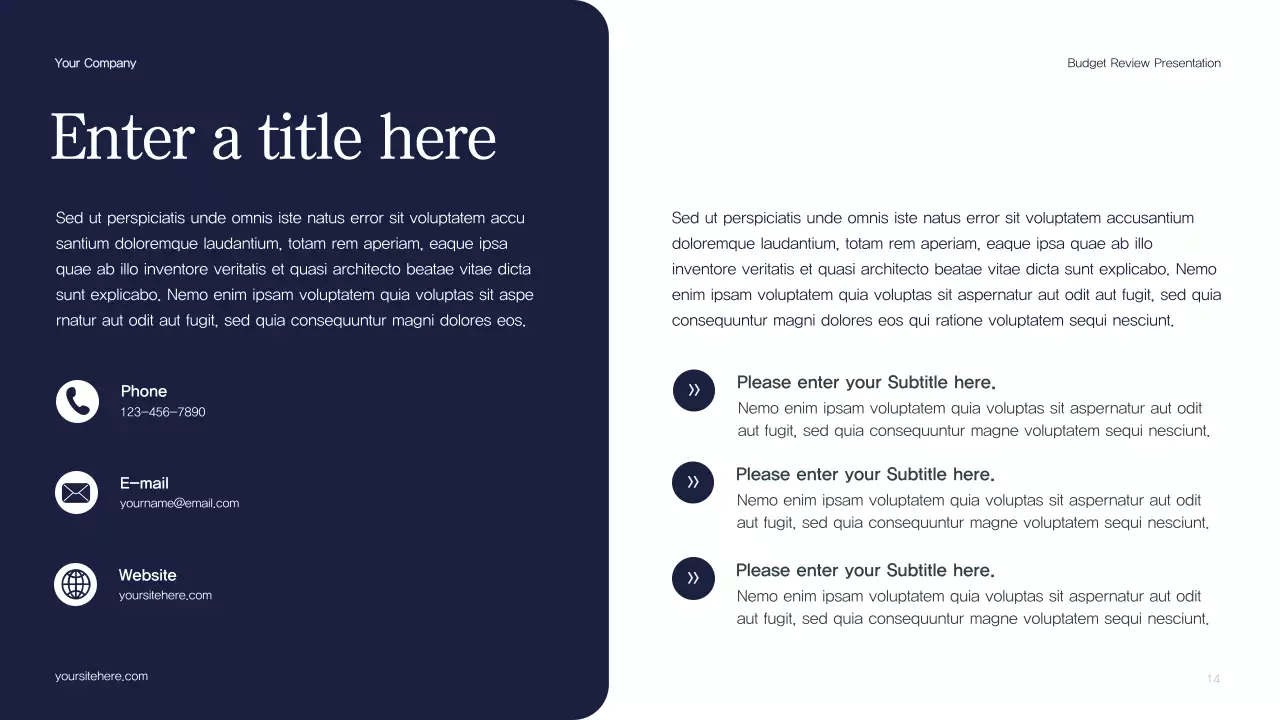 navy professional budget presentation