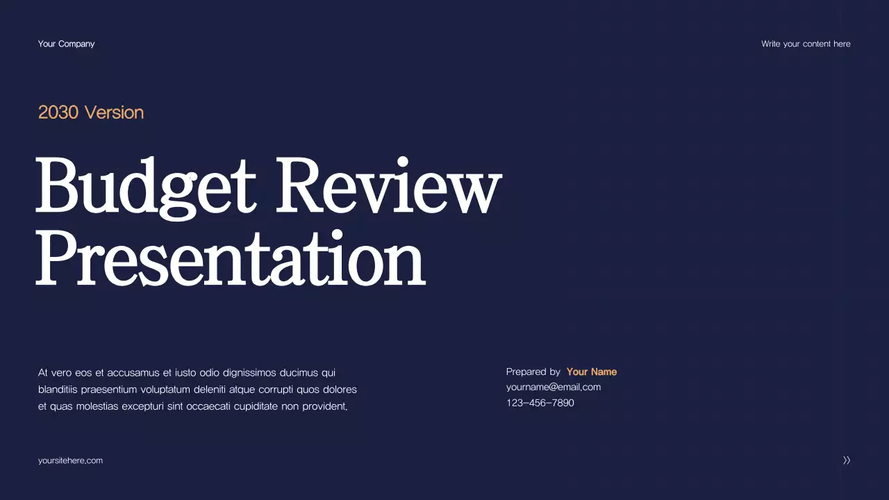 navy professional budget presentation