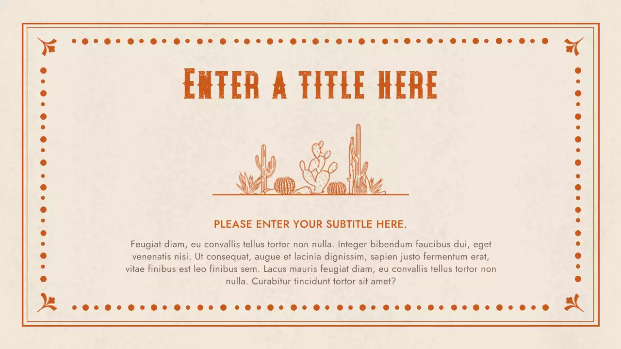 orange rustic music presentation