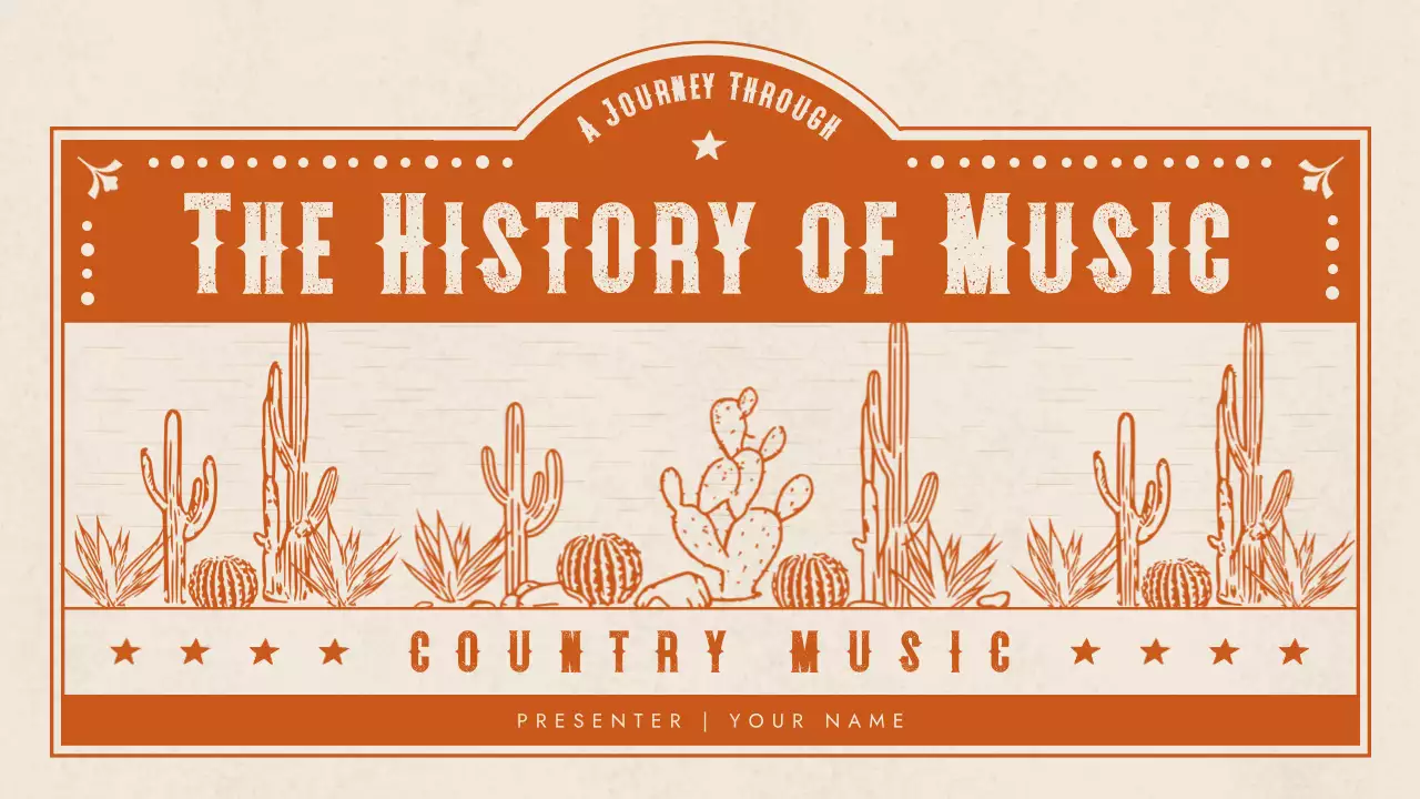 orange rustic music presentation