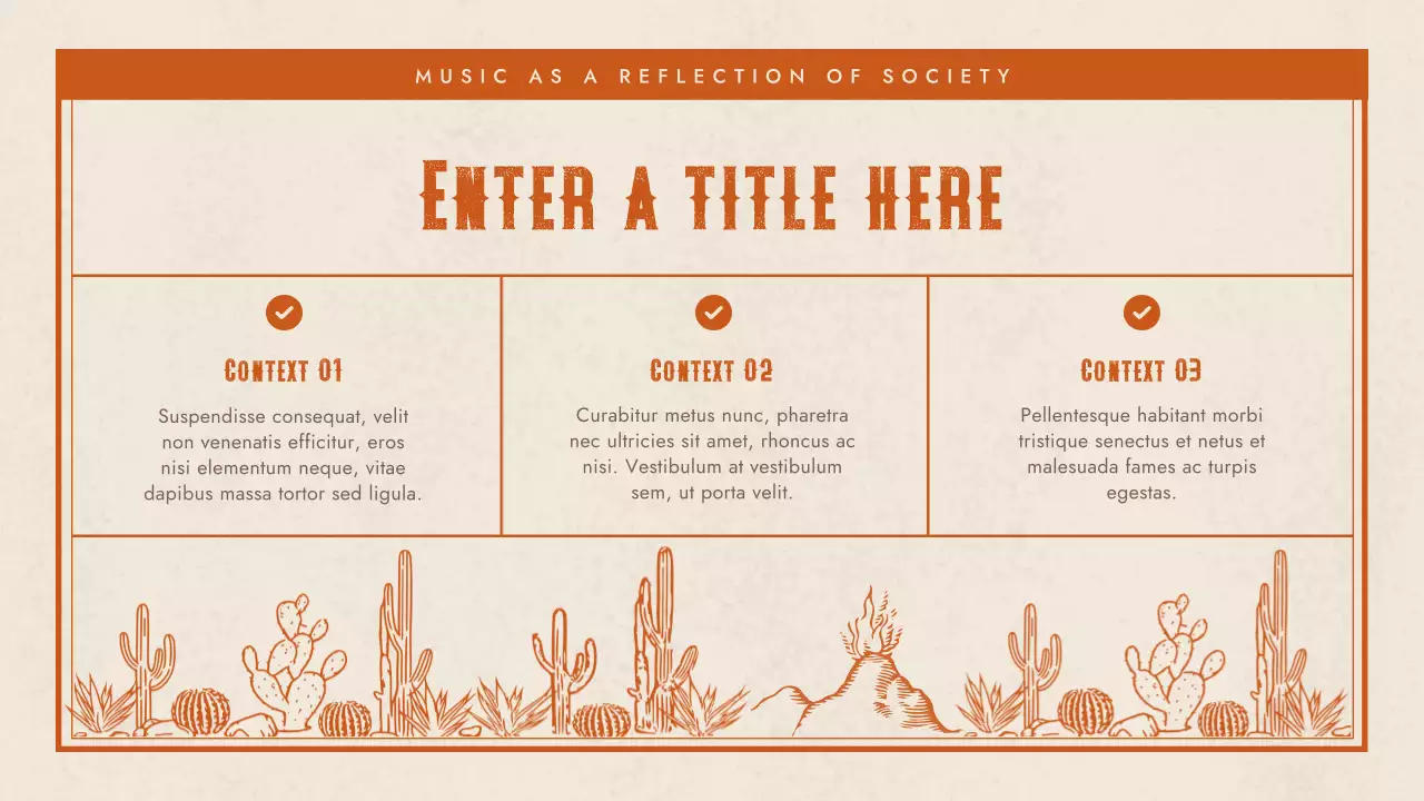 orange rustic music presentation