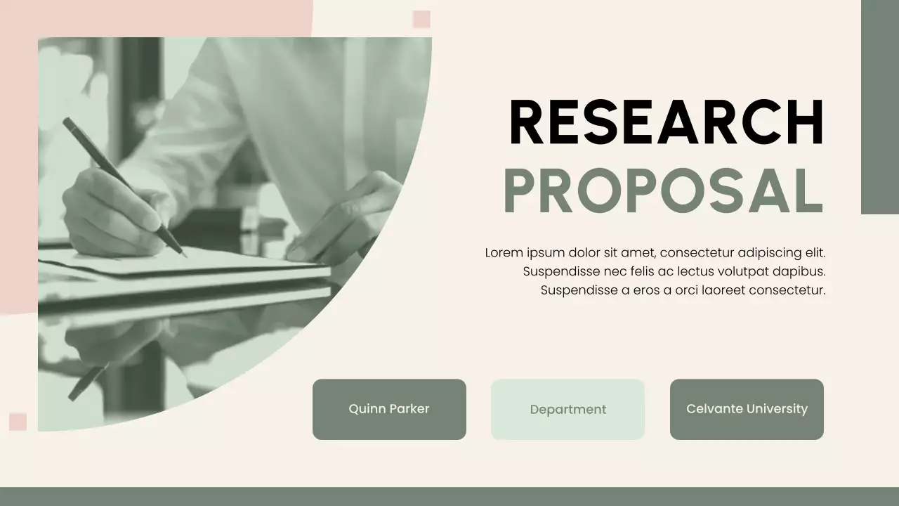 green modern research proposal document