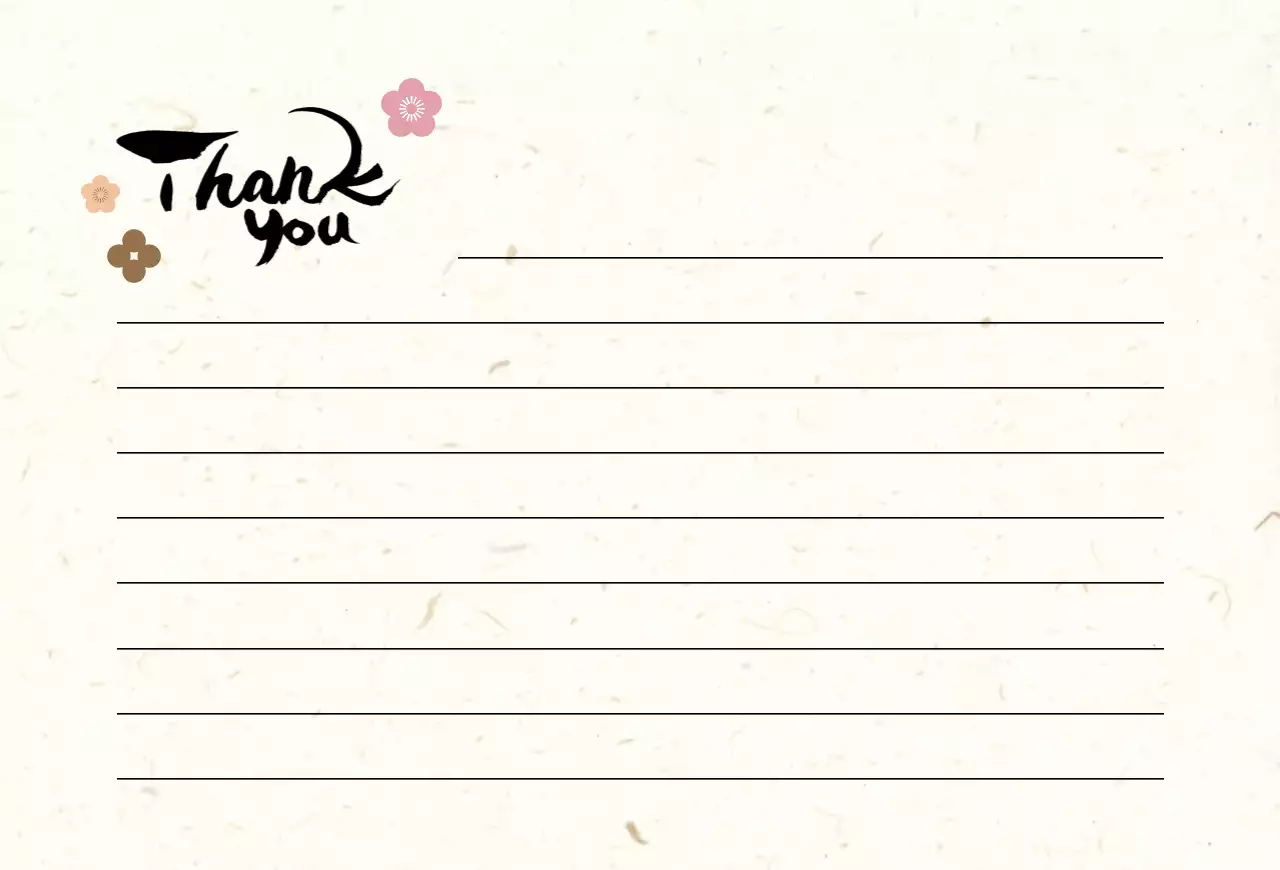 ベージュ 和風 和菓子 カード 感謝書道