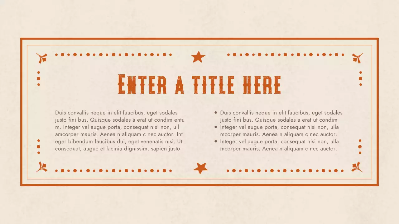 orange rustic music presentation