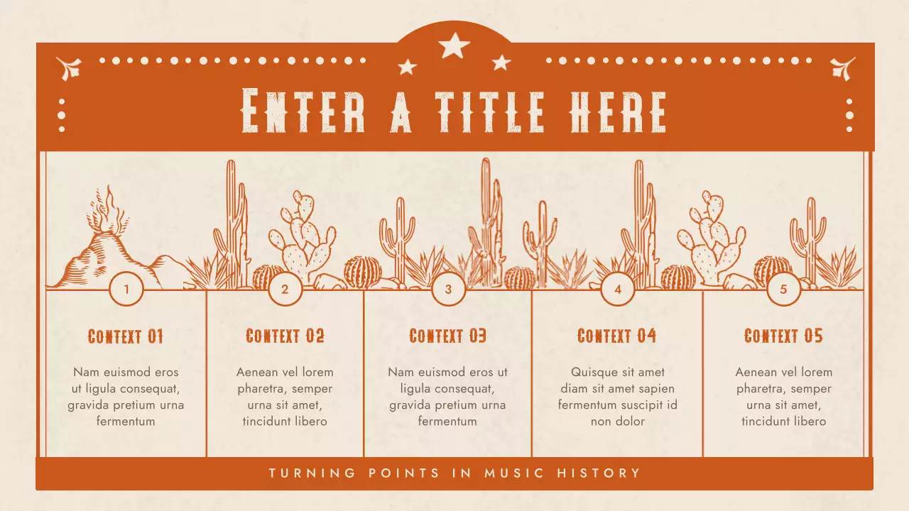 orange rustic music presentation