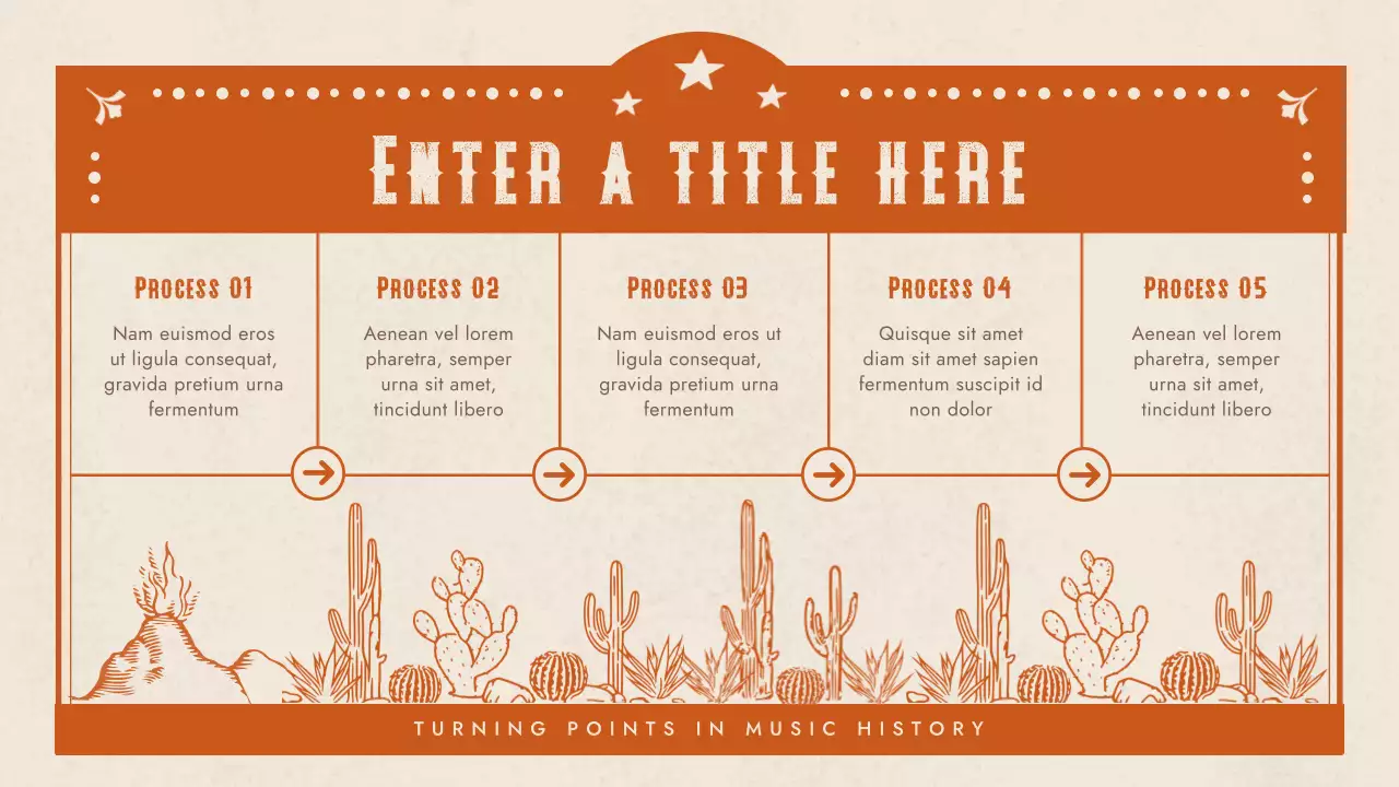 orange rustic music presentation