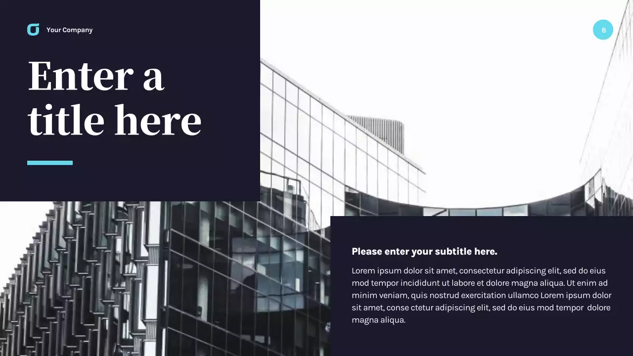 navy modern business presentation