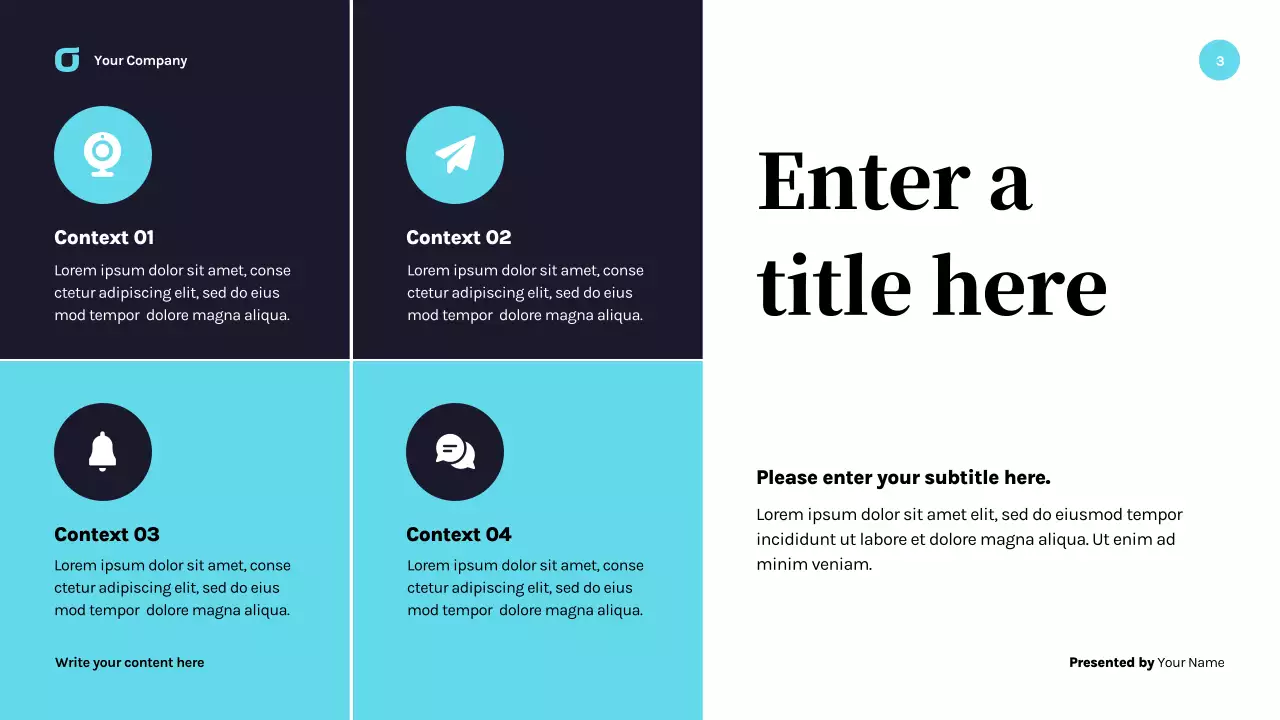 navy modern business presentation