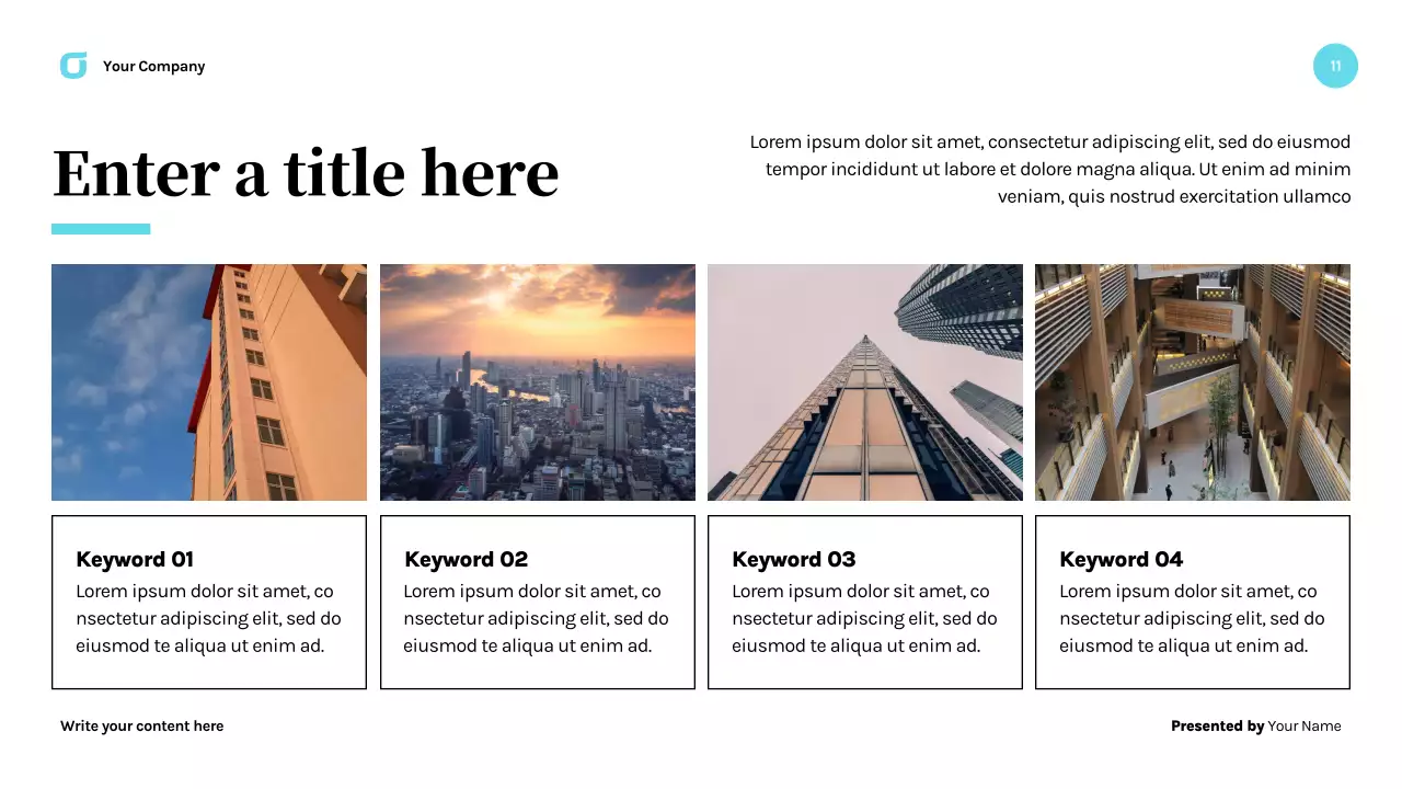 navy modern business presentation