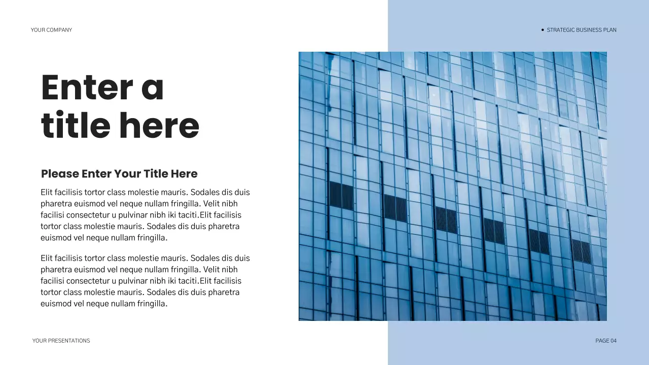 blue modern business plan