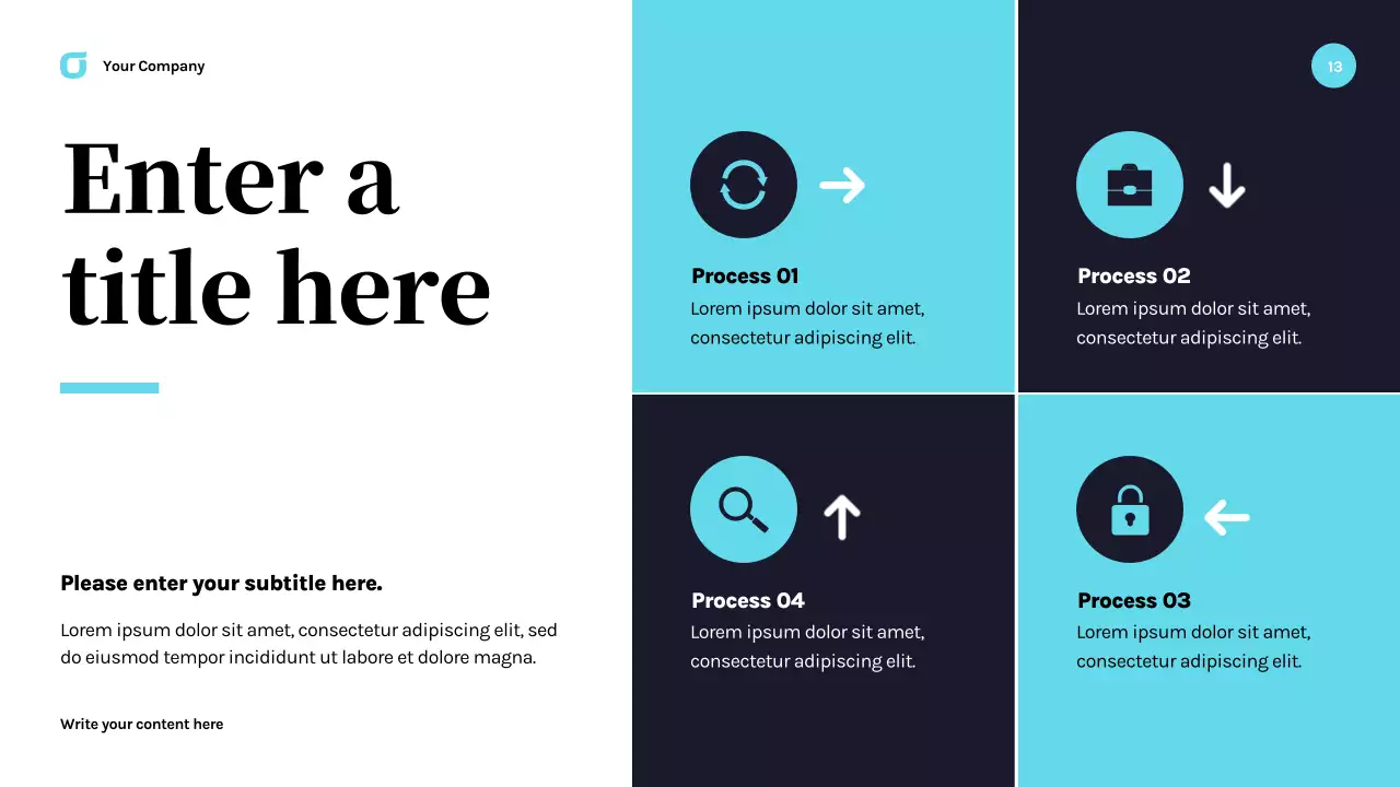 navy modern business presentation