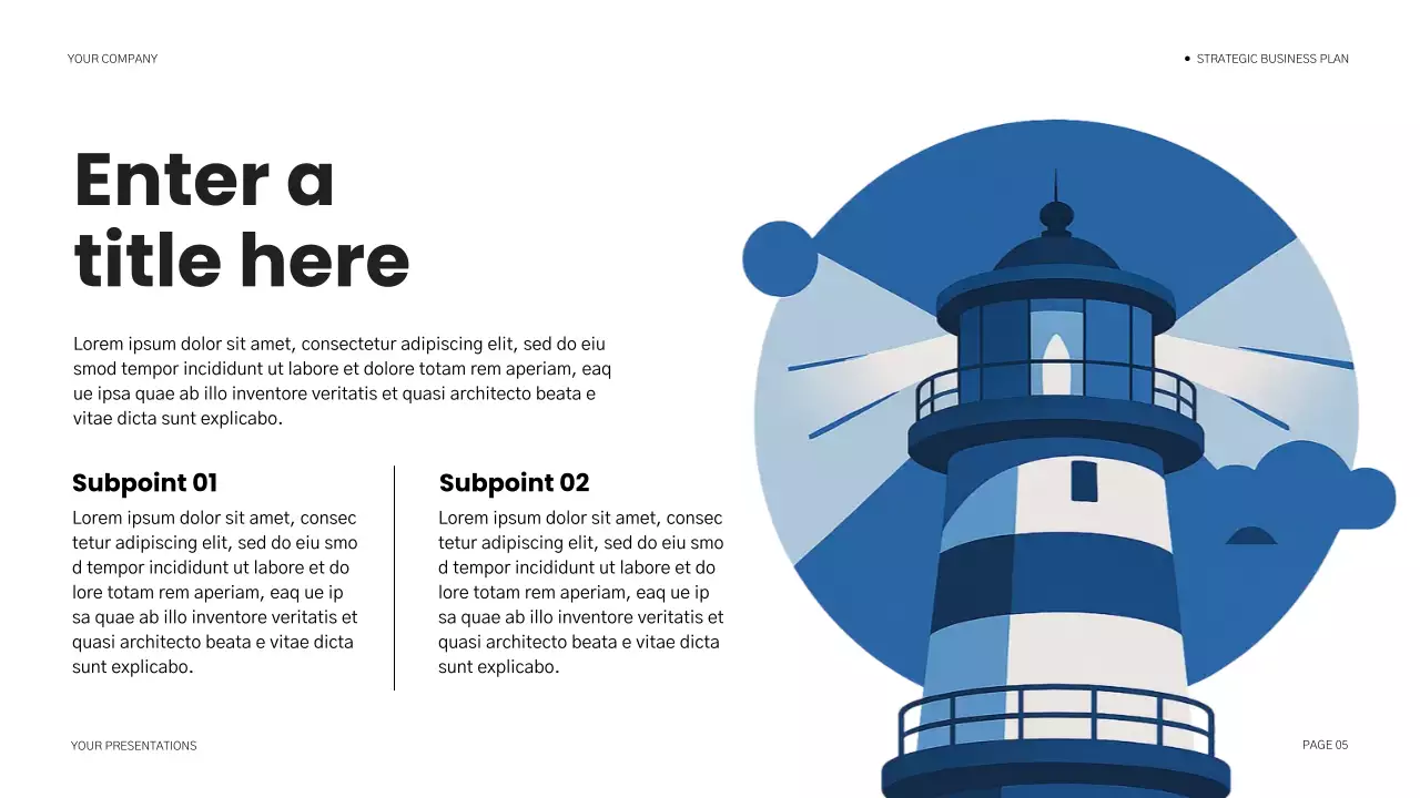 blue modern business plan