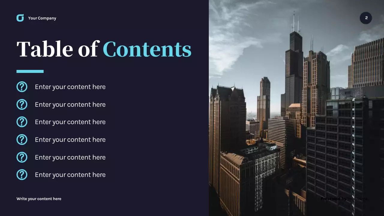 navy modern business presentation