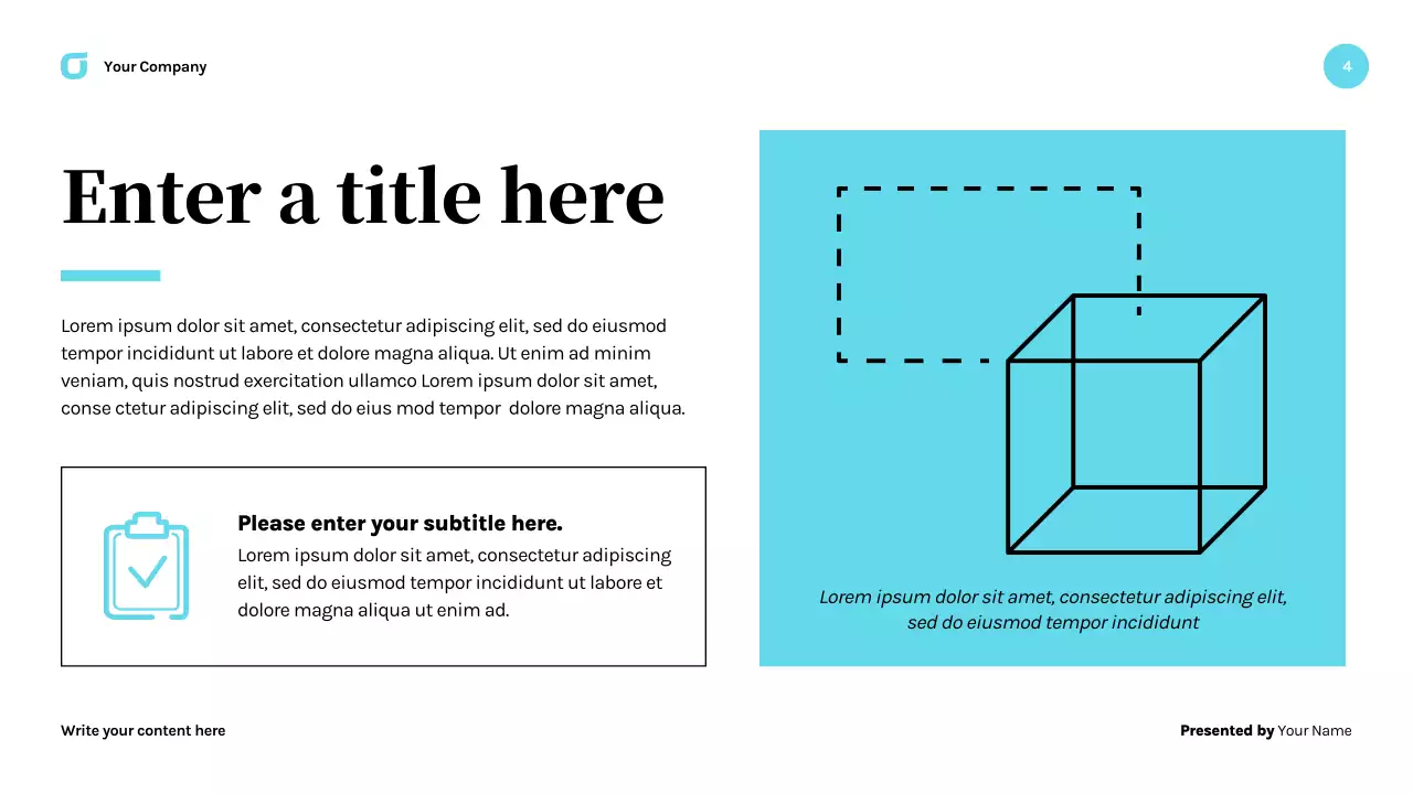 navy modern business presentation