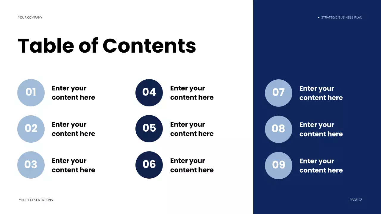 blue modern business plan