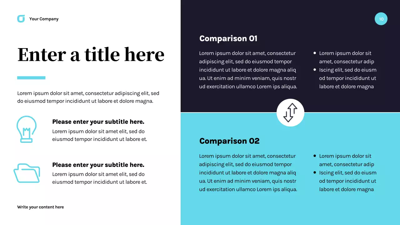 navy modern business presentation