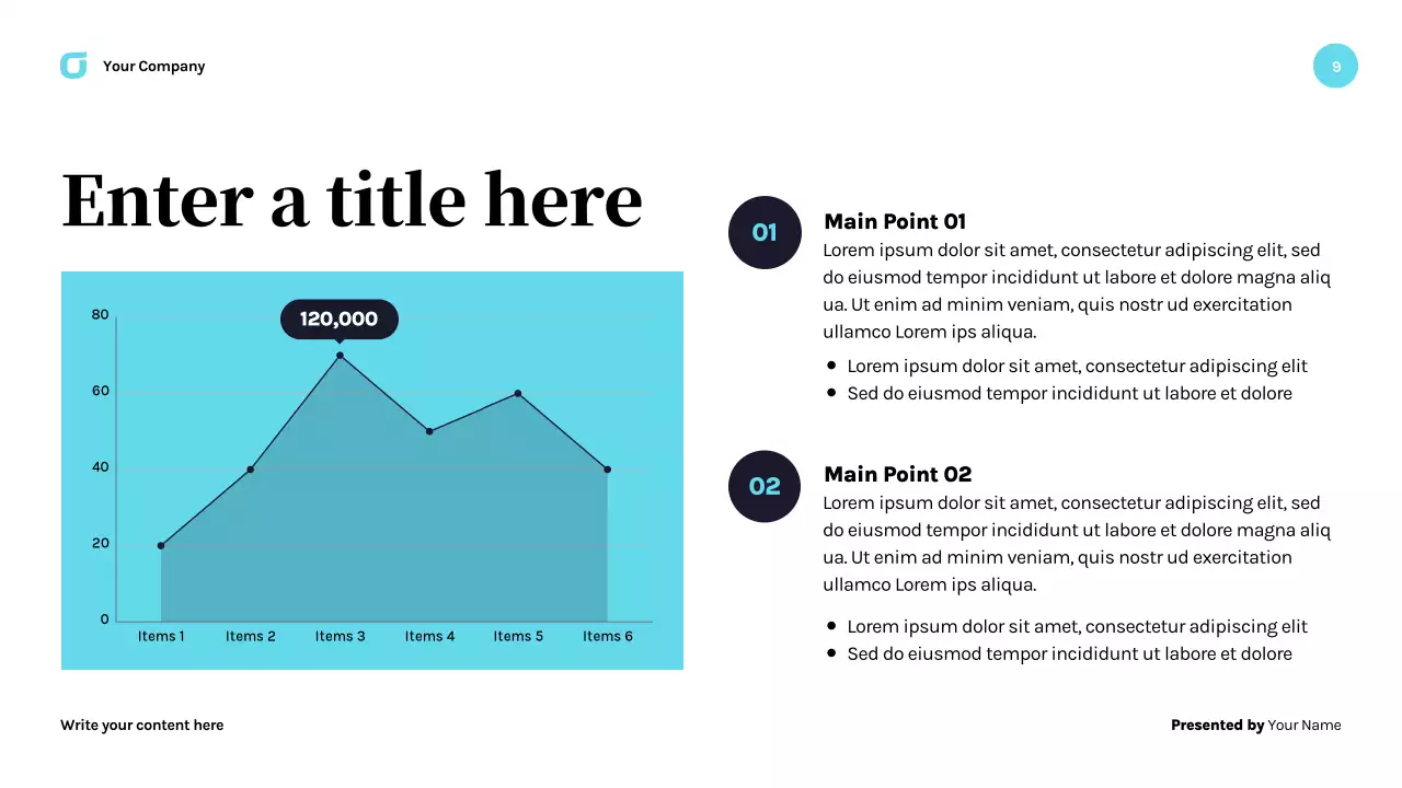 navy modern business presentation