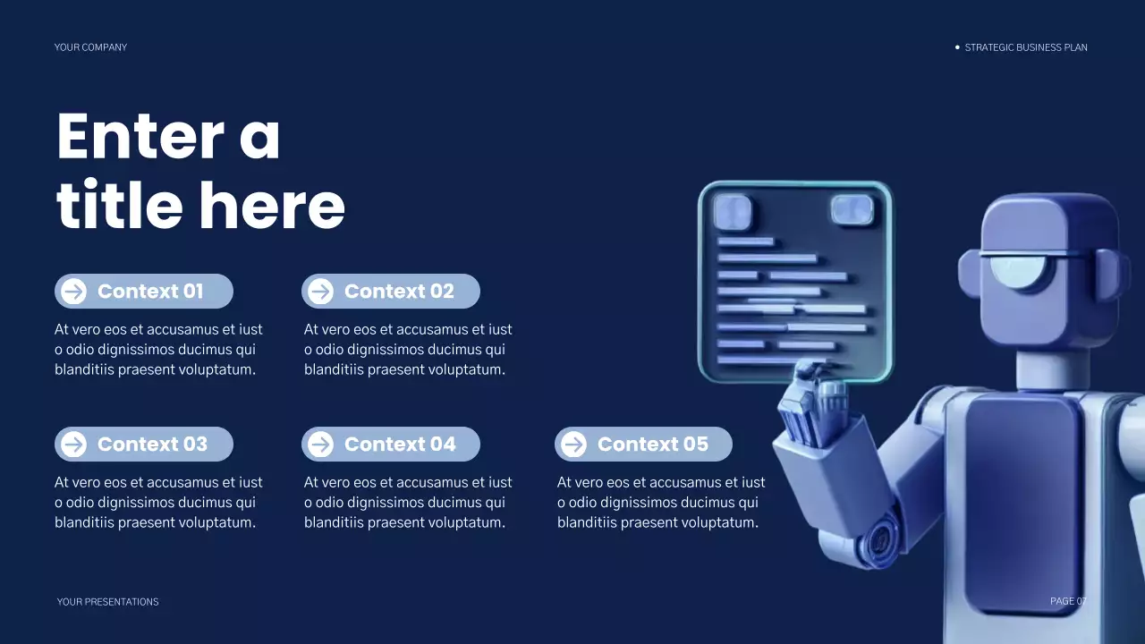 blue modern business plan