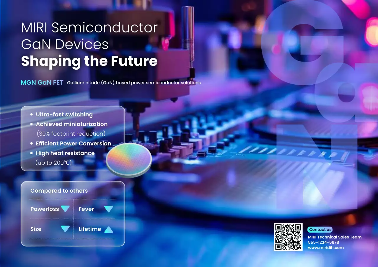 colourful futuristic semiconductor promotion