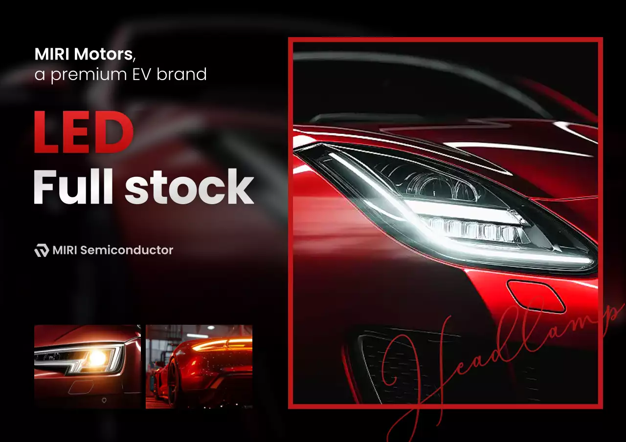 Promosi iklan EV modern berwarna merah