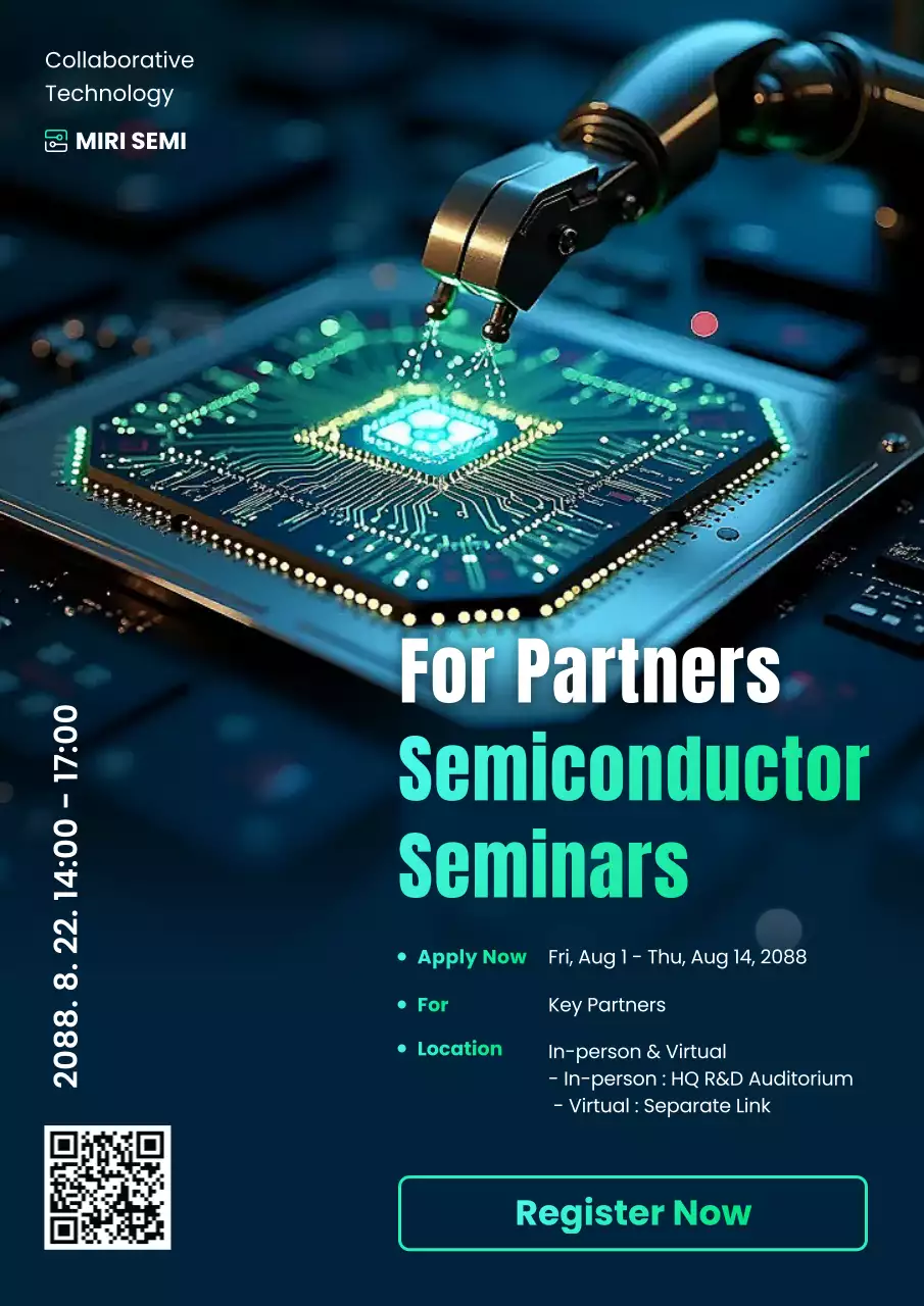 teal modern semiconductor invitation