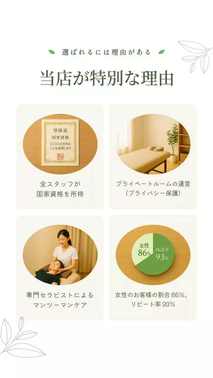 緑 上品 整体 ポスター