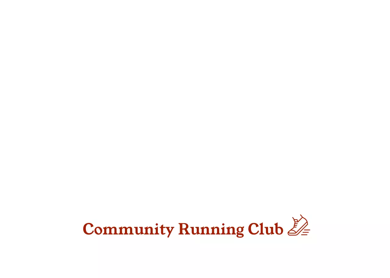 赤 シンプル ランニング ロゴ テキストシンプル