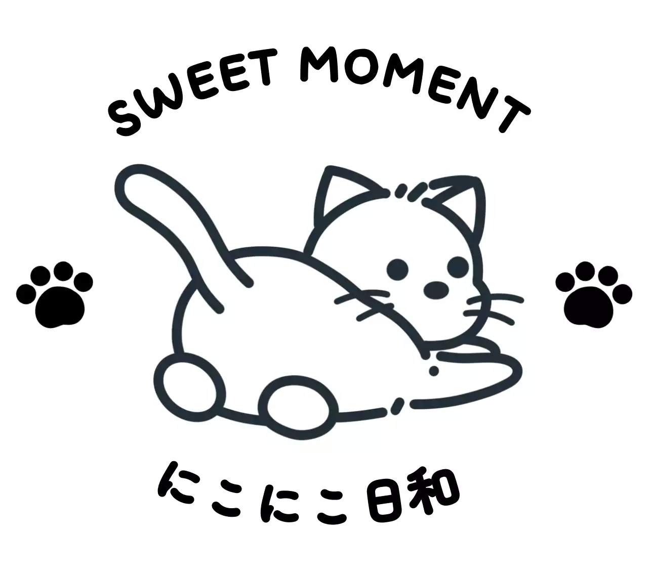 黒 かわいい ペット ロゴ かわいいイラスト