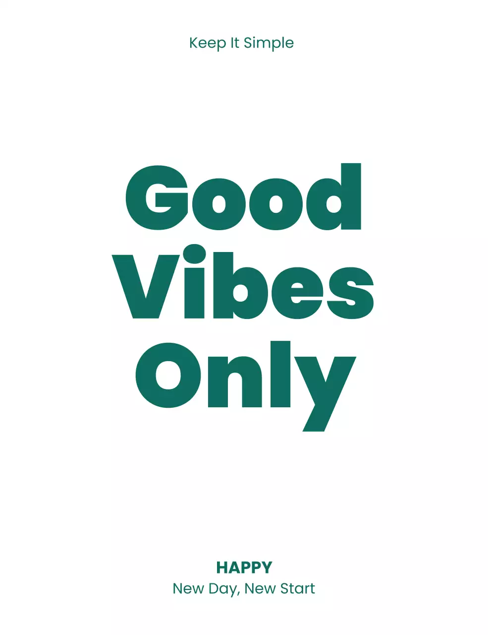 白 モダン メッセージ ポスター シンプルフレーズ