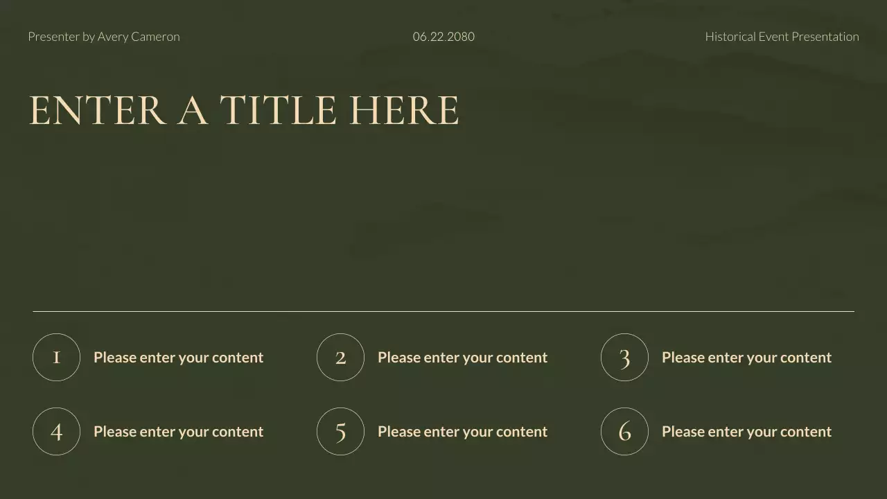 Green Vintage Historical Presentation