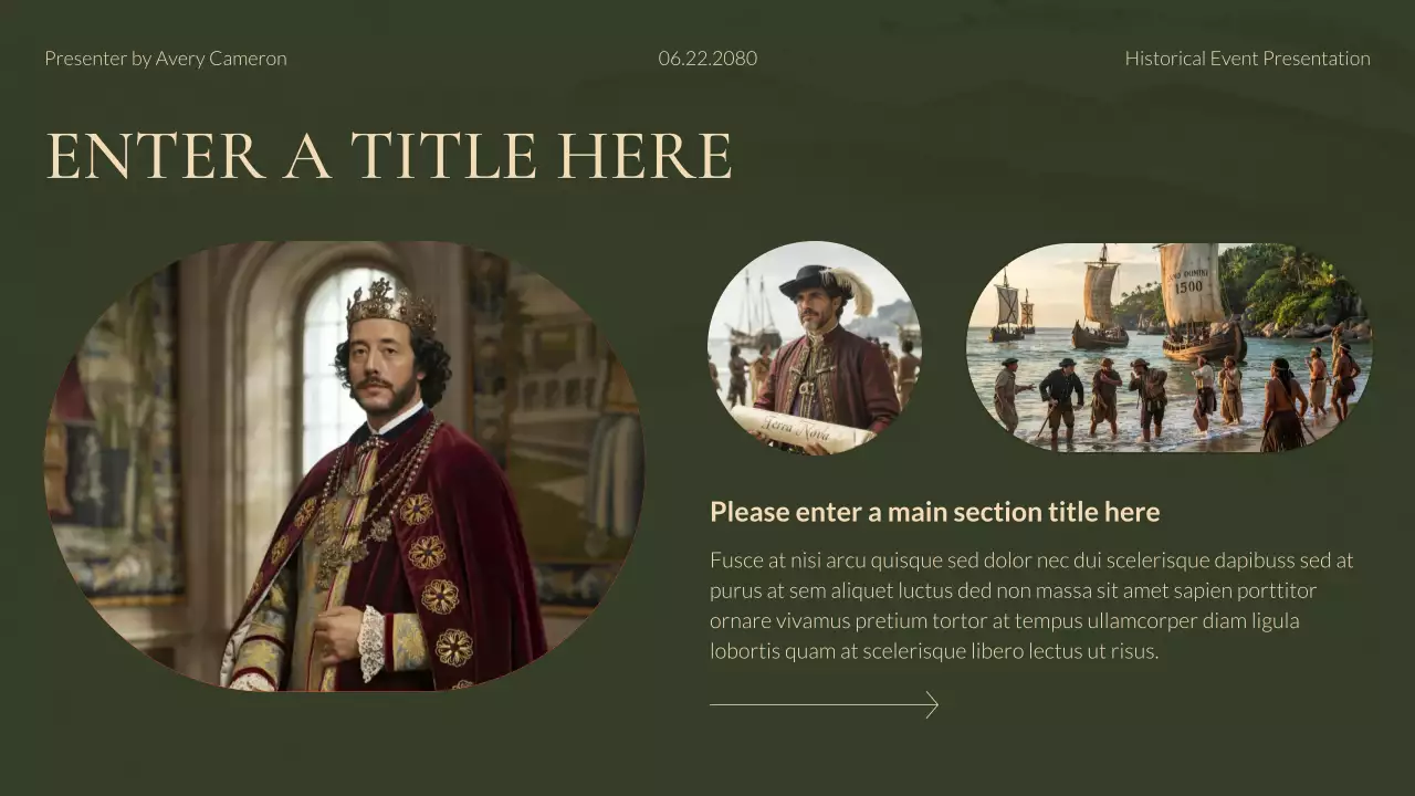 Green Vintage Historical Presentation