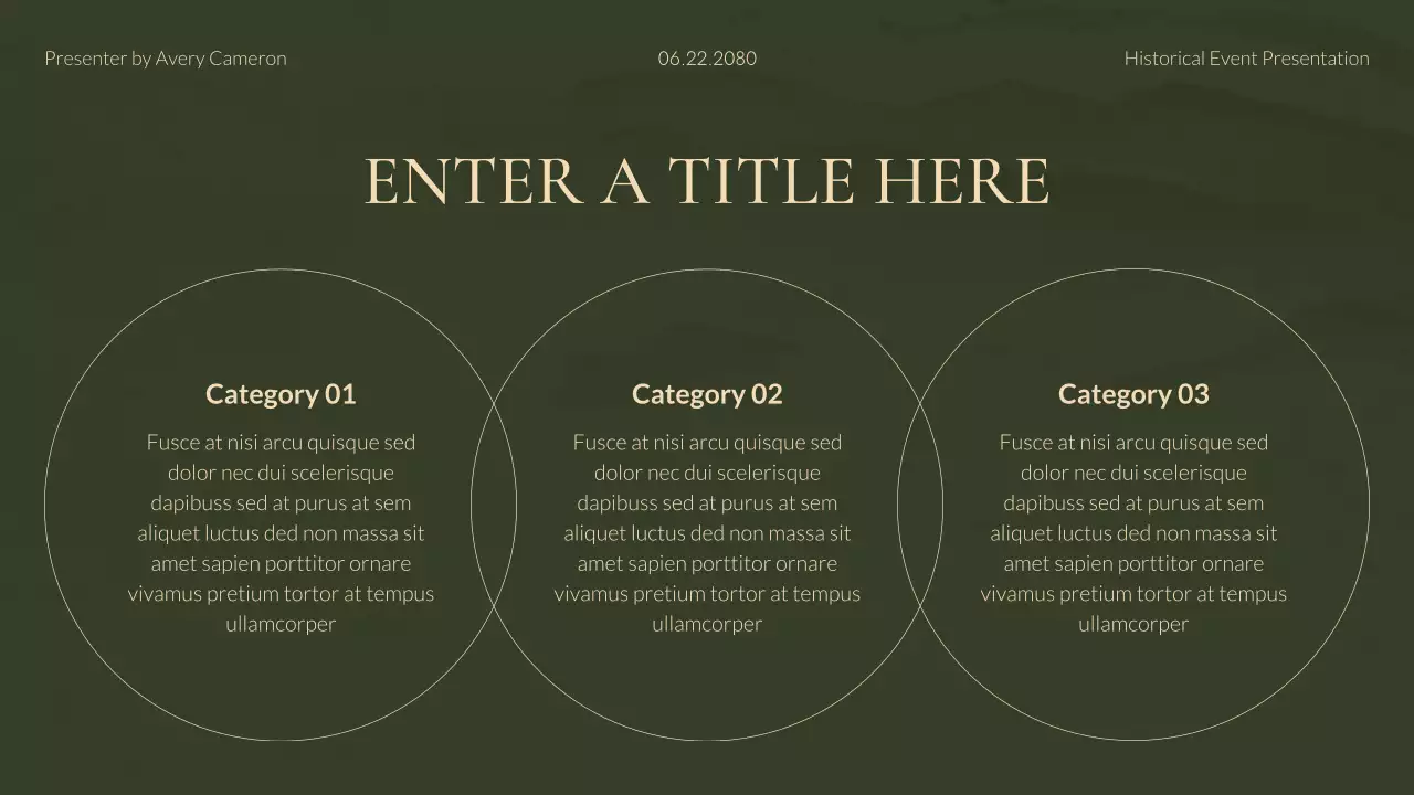 Green Vintage Historical Presentation