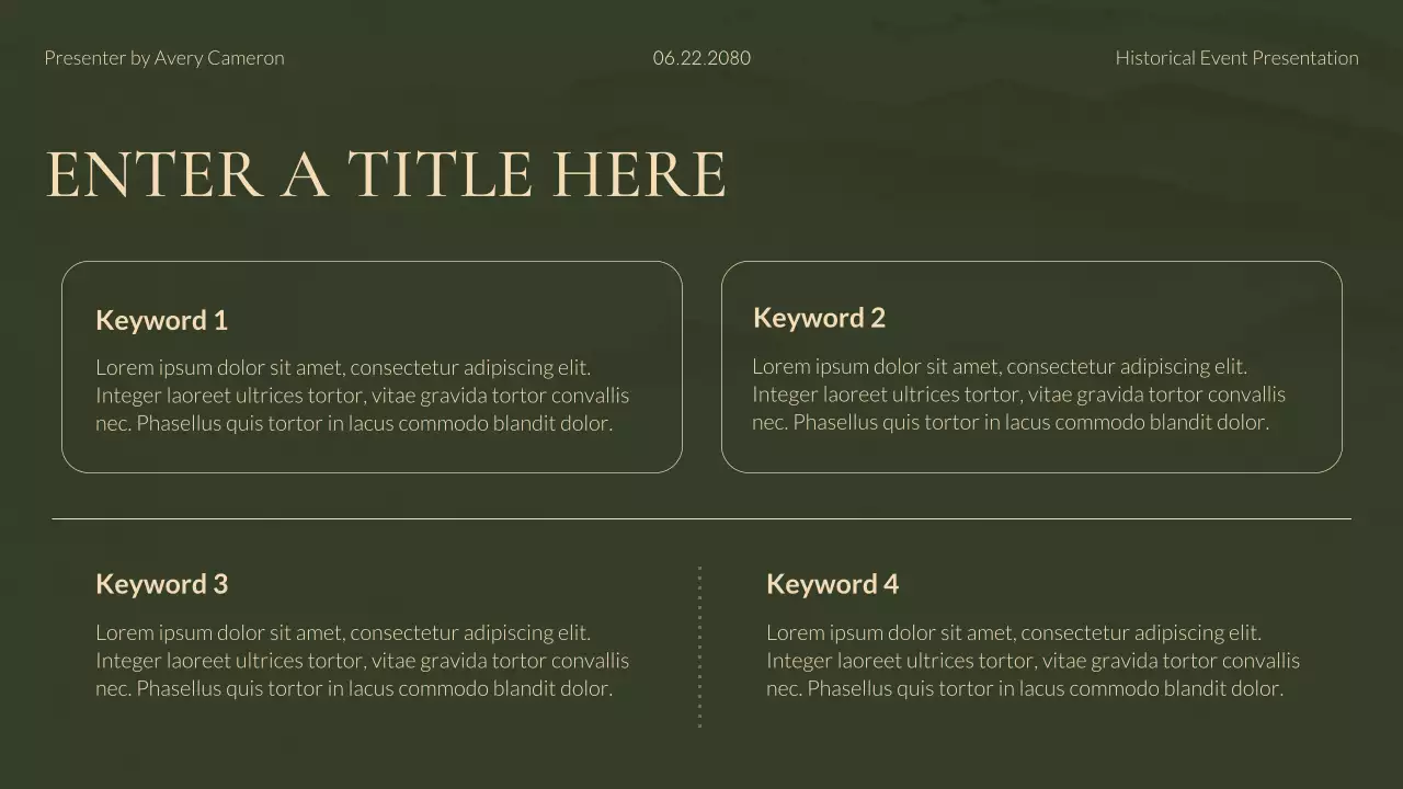 Green Vintage Historical Presentation