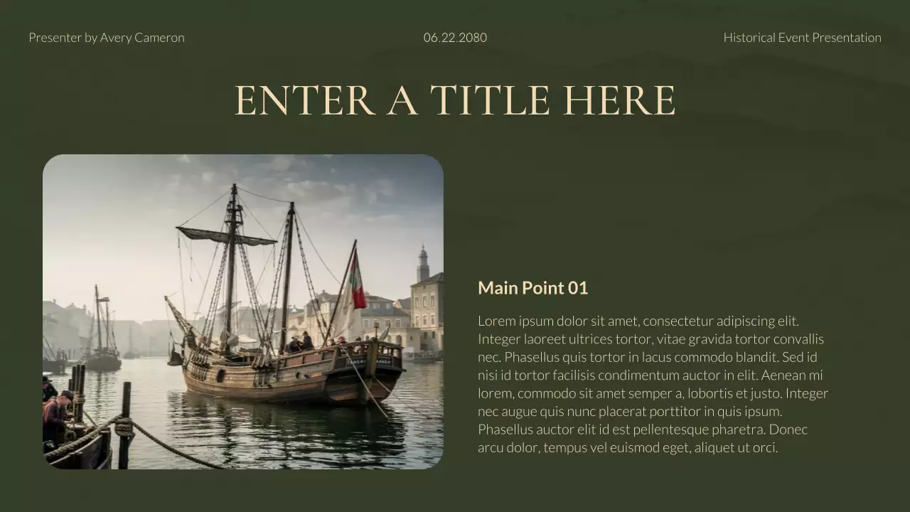 Green Vintage Historical Presentation