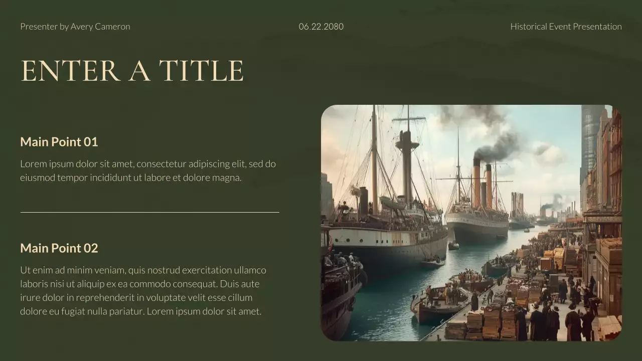 Green Vintage Historical Presentation