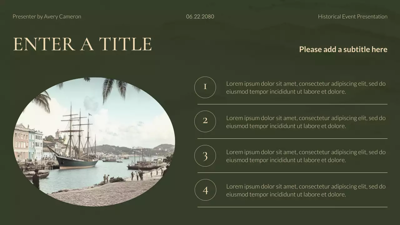 Green Vintage Historical Presentation