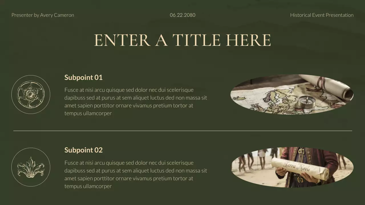 Green Vintage Historical Presentation