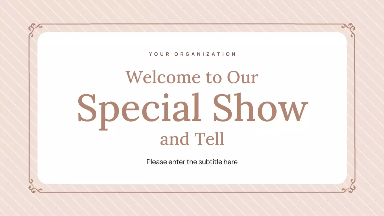 Beige Elegant Show Invitation Presentation
