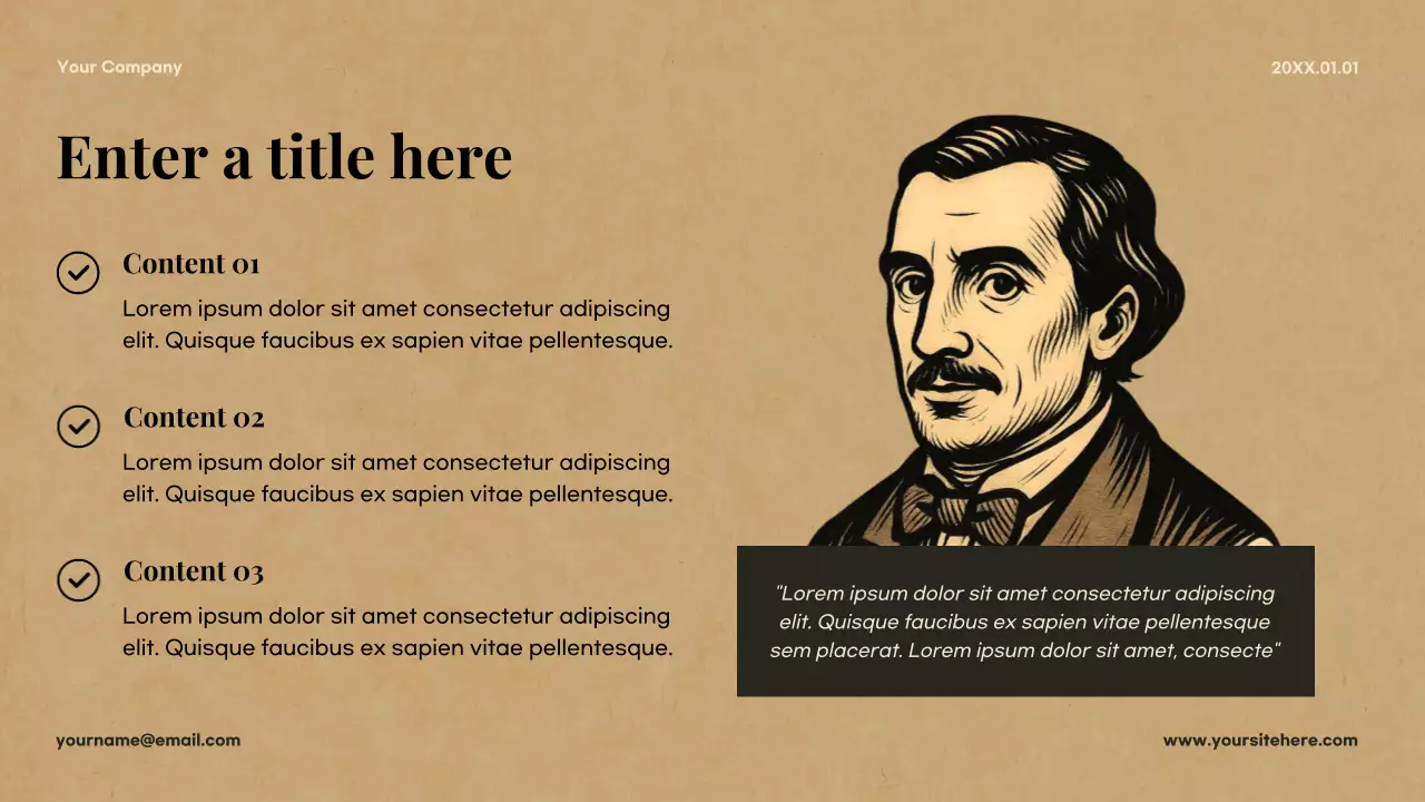 Beige Classic Literature Lecture Presentation