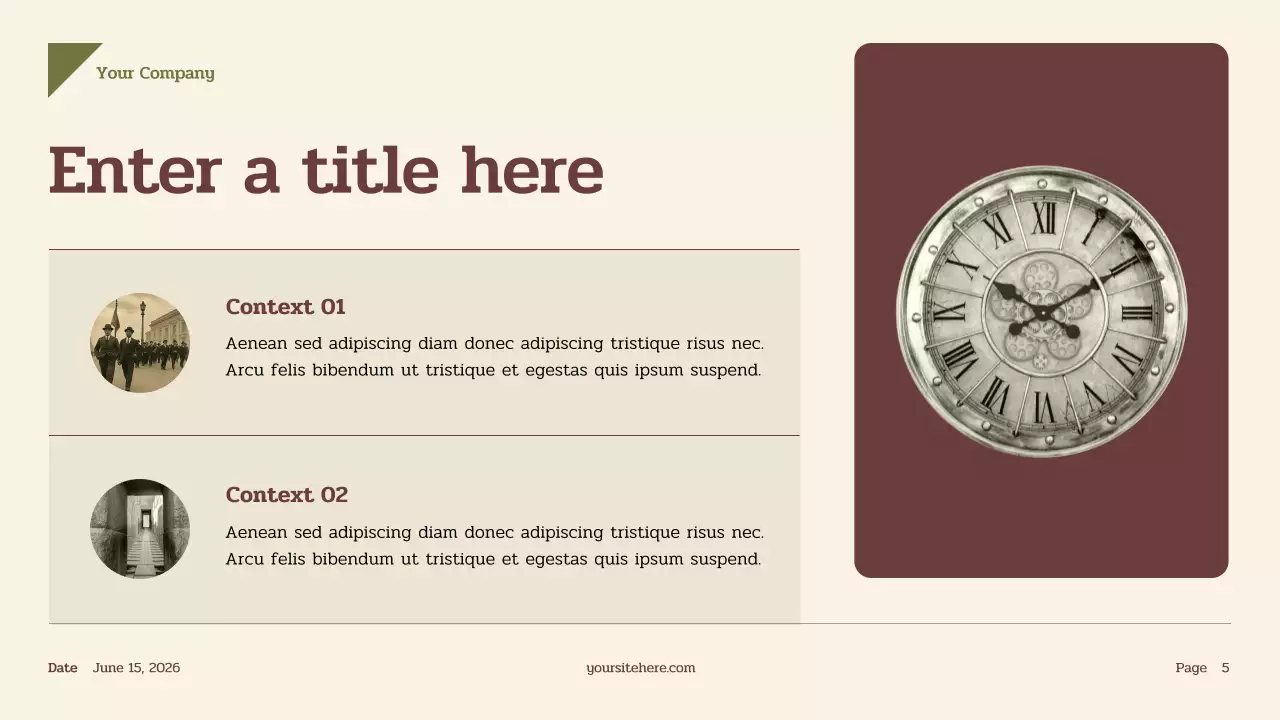 Beige Vintage History Presentation