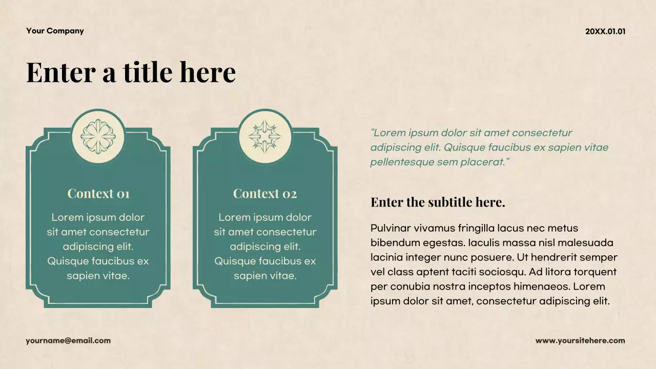 Beige Classic Literature Lecture Presentation