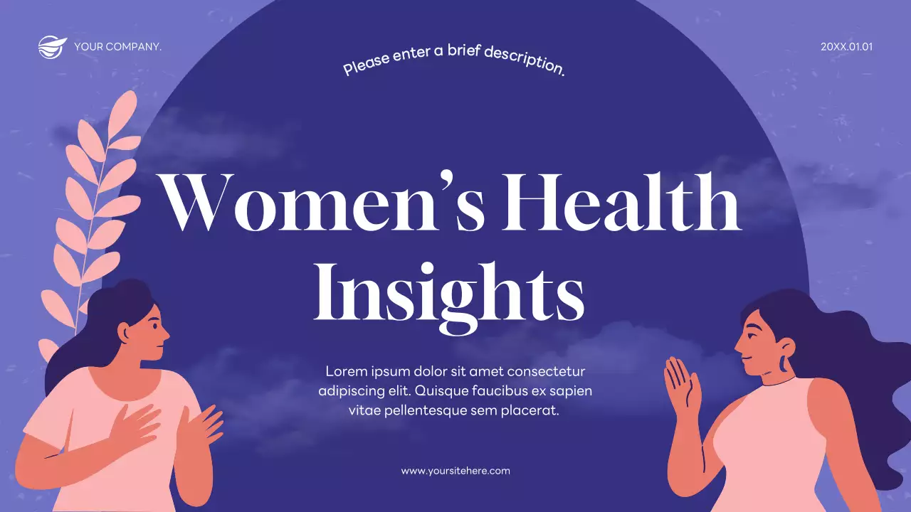 Purple Modern Health Newsletter Presentation