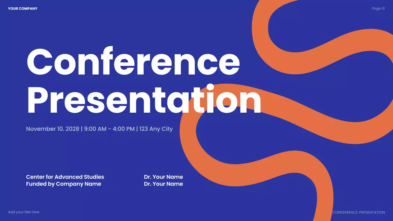 Blue Modern Conference Presentation