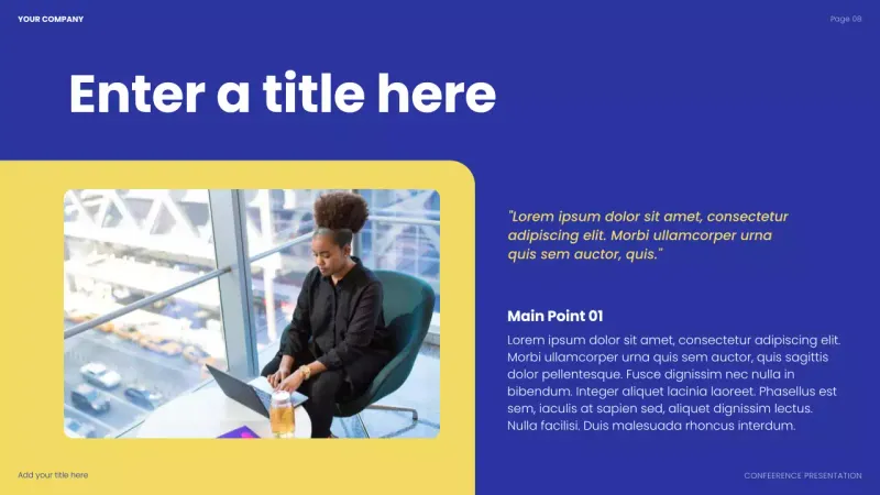 Blue Modern Conference Presentation