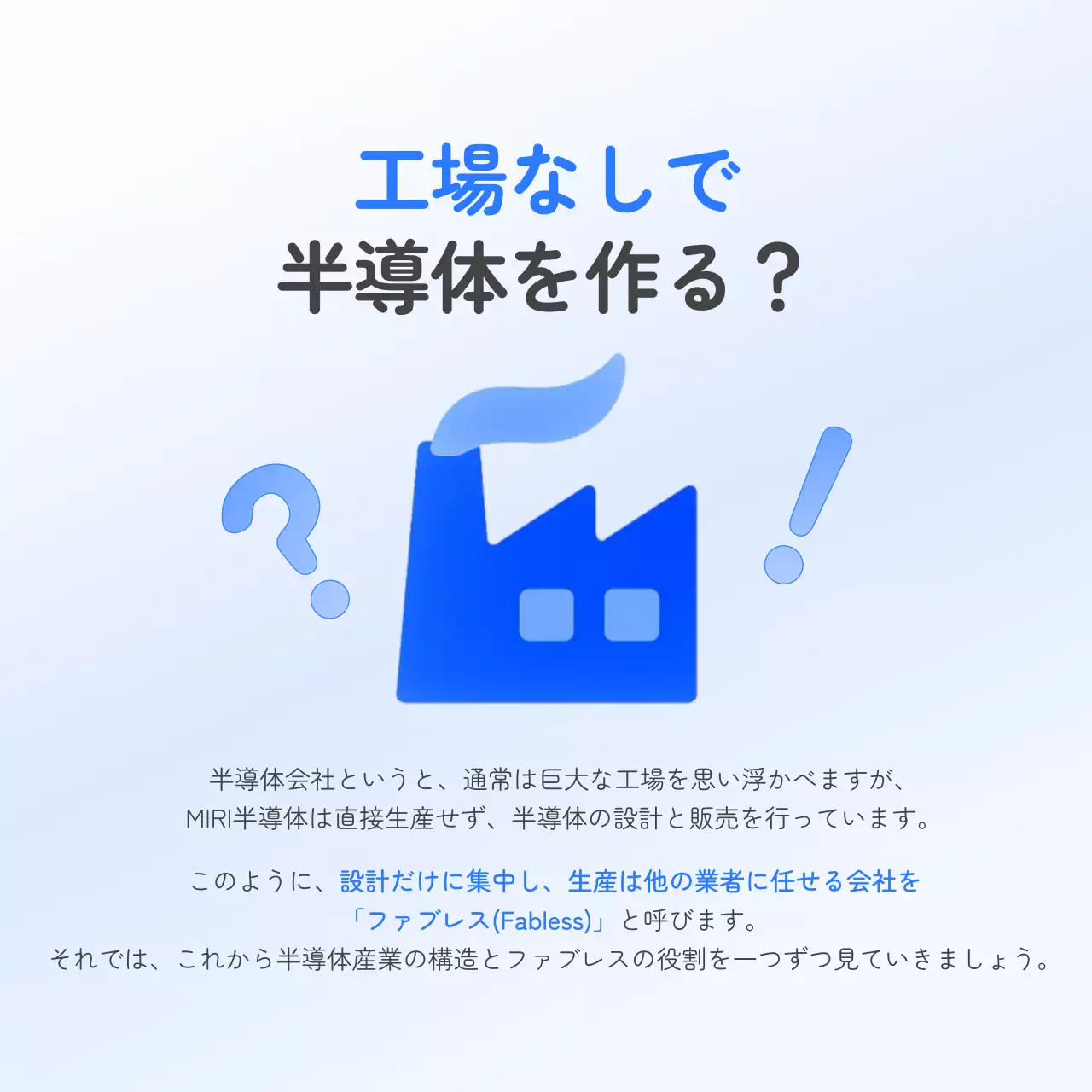 青 モダン 半導体 チラシ