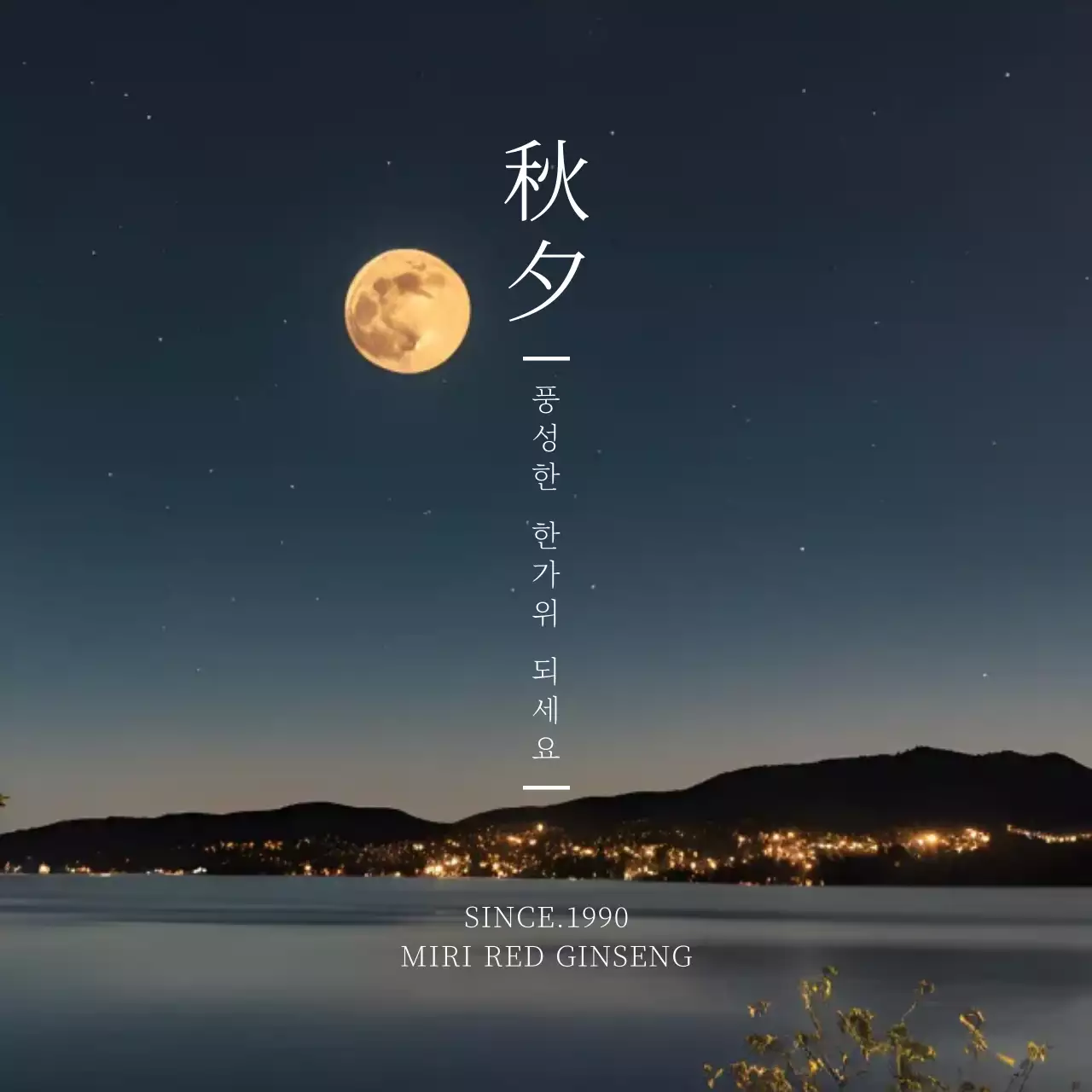 남색 심플 명절 안내