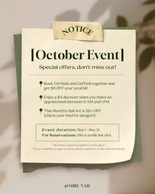 promoção de unhas bege elegantes