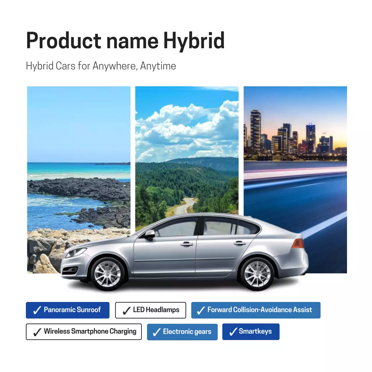 blue modern car advertisement